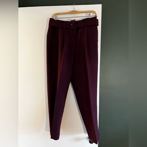 Ann Taylor Pleated Trousers with Belt